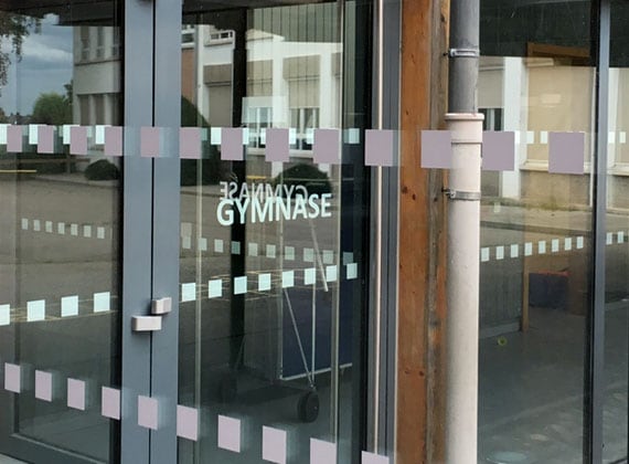 Bande de sécurité vitrage