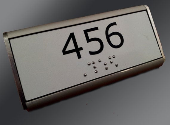 Plaque braille