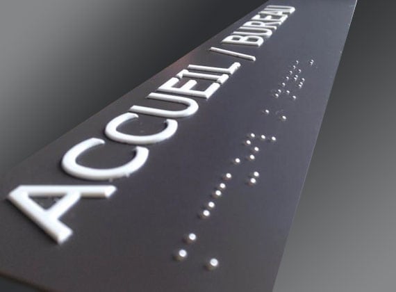 Plaque braille