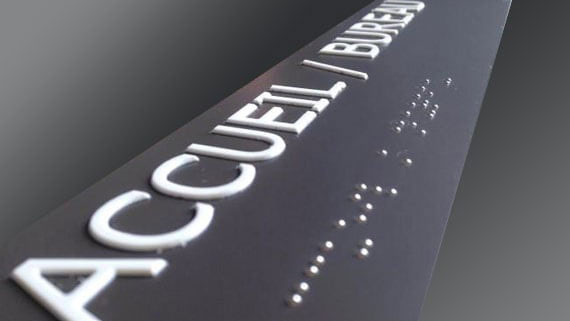 Plaque braille