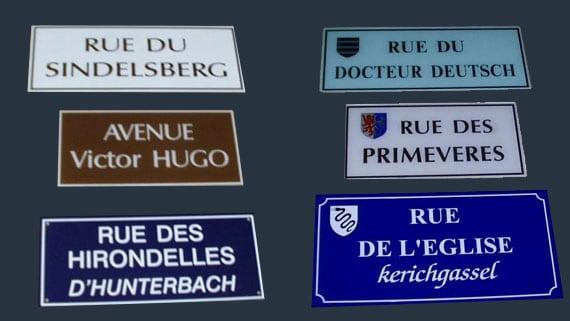 Plaques de rue